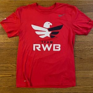 Nike Red The Nike Tee Athletic Cut Dri-Fit Short Sleeve T-shirt